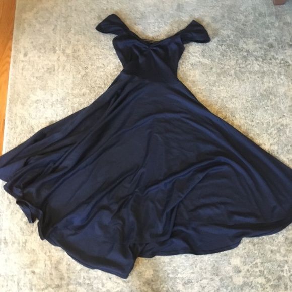 1950s STYLE SWING NAVY MIDI DRESS - Picture 4 of 5